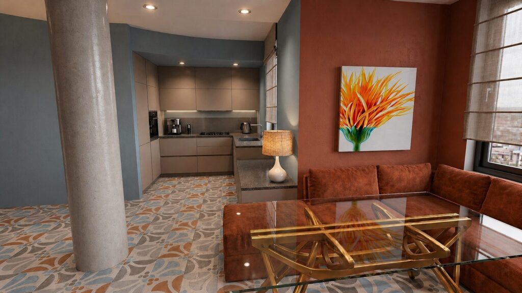 render 6 pranzo cucina